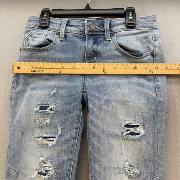 Buckle Black Jeans Women's 24 (0) Light Blue Moto Ankle Skinny Preppy Grunge - Picture 11 of 14